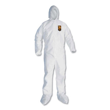 KleenGuard™ A20 Elastic Back And Ankle Hood And Boot Coveralls, 2x-large, White, 24-carton freeshipping - TVN Wholesale